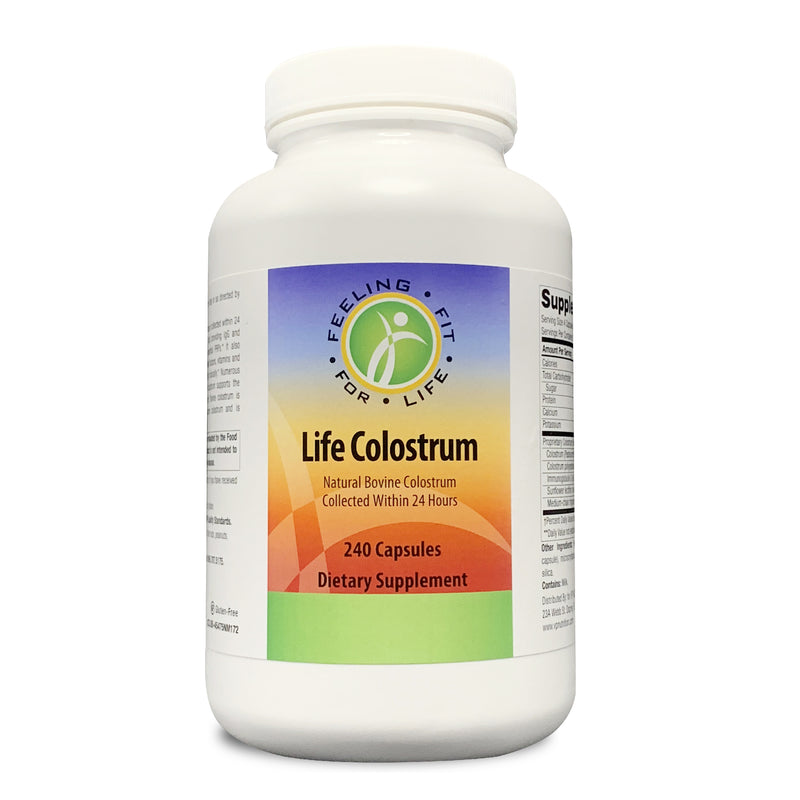 Life Colostrum Caps 240 , IgG +PRP for Immune, GI + Gluten Support