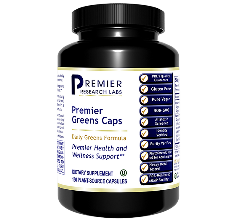 Greens Mix Caps PRL 150 veg caps Super Nutrition Greens Formula with Power Grass-Plus Blend Premier Health and Wellness Support