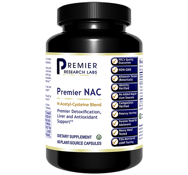 NAC ,Premier 60vcaps N-Acetyl-L-Cysteine Blend Premier Detoxification, Liver and Antioxidant Support