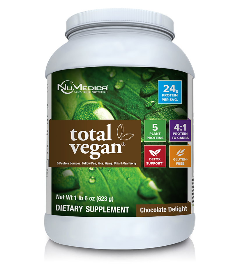 Total Vegan- Chocolate 14 Svg High Quality Vegan Protein NuMedica VENDOR BACKORDER
